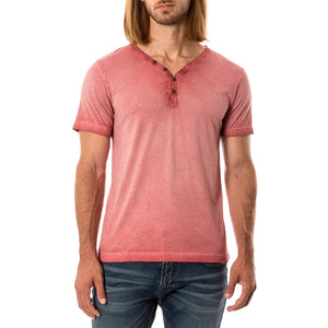 Enzyme Wash Short Sleeve Henley
