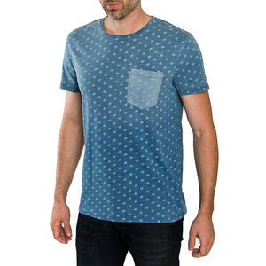 Printed Tee Shirt with Contrast Pocket