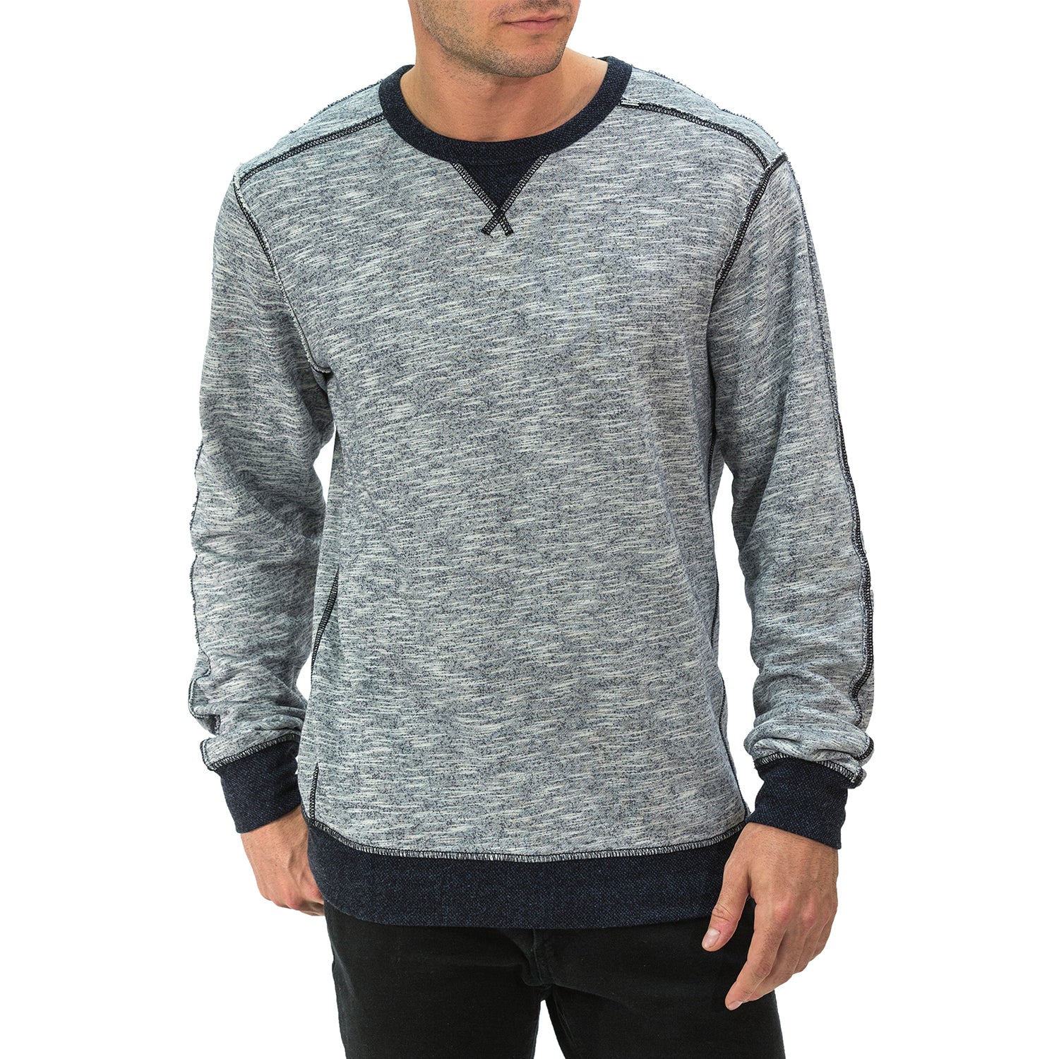 Crew Neck Pullover with Contrast Trim