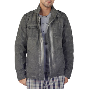Enzyme Washed Zip Jacket