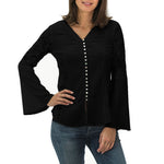 Bell Sleeve V-neck Top