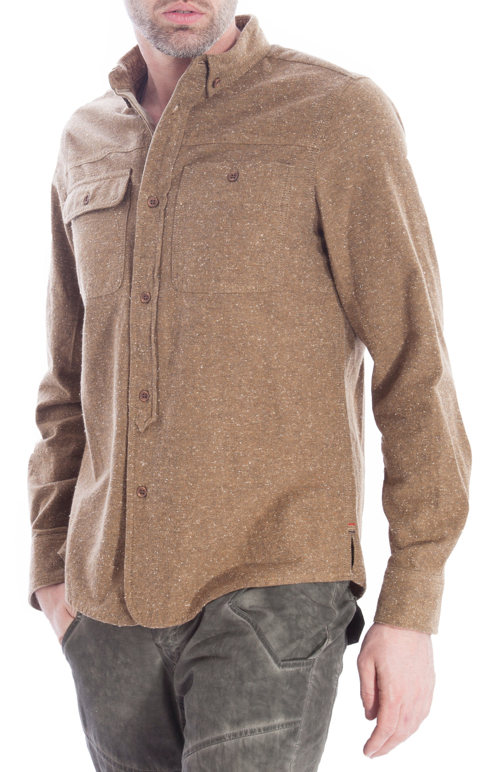 L/S Buttondown Knit Shirt with Two Pocket